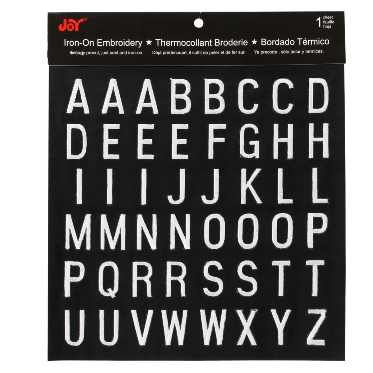 Buy the Joy® IronOn Embroidery Letter Sheet at Michaels
